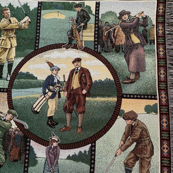 American Weavers Golfer Blanket Couch Bed Throw - Picture 6 of 12